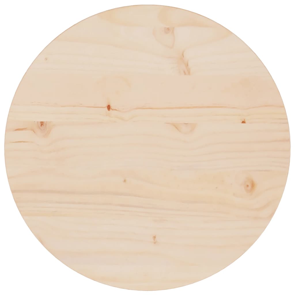 Piano Tavolo Ã˜40x2,5 cm in Legno Massello di Pino
