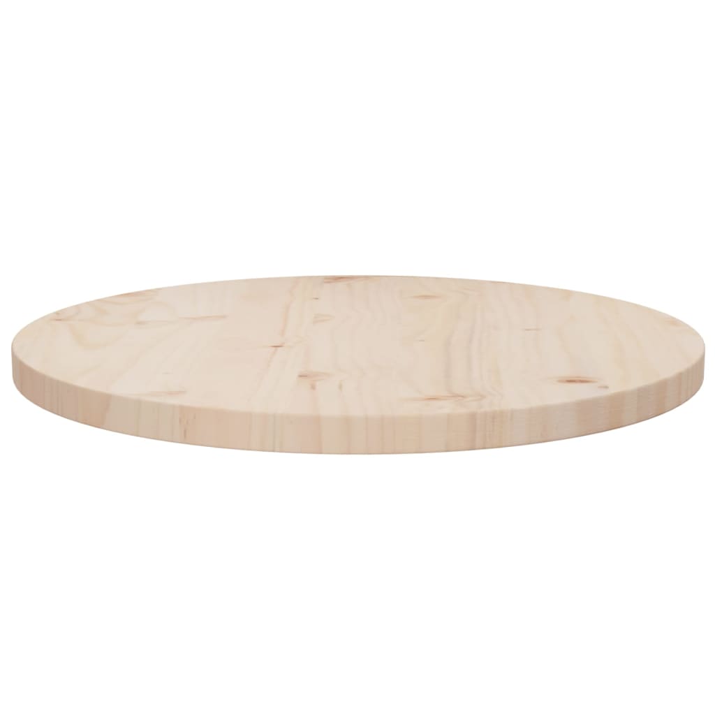 Piano Tavolo Ã˜50x2,5 cm in Legno Massello di Pino