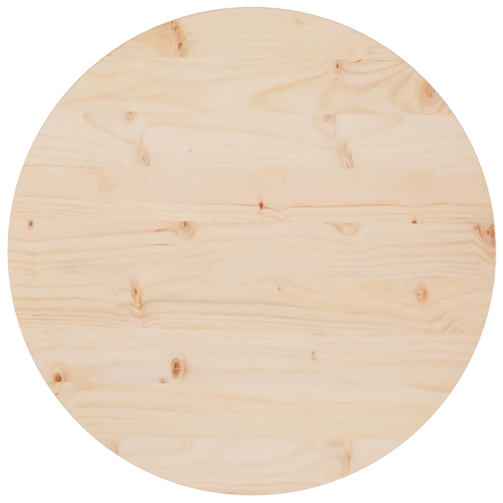 Piano Tavolo Ã˜60x2,5 cm in Legno Massello di Pino