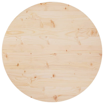 Piano Tavolo Ã˜80x2,5 cm in Legno Massello di Pino