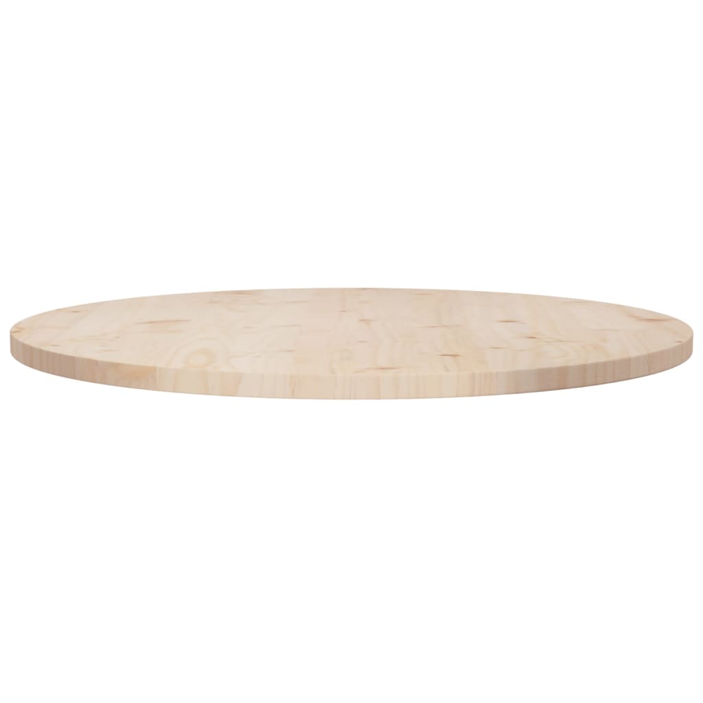 Piano Tavolo Ã˜80x2,5 cm in Legno Massello di Pino