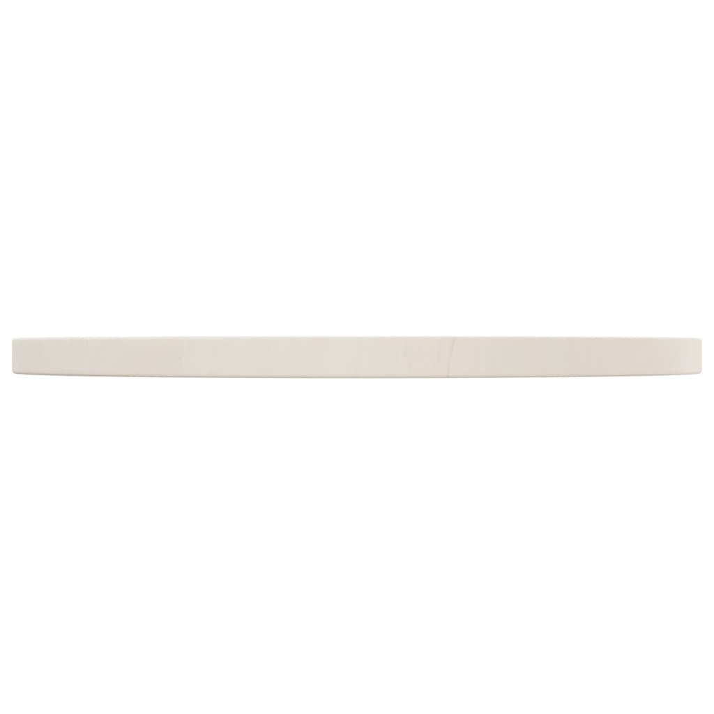 Piano Tavolo Bianco Ã˜50x2,5 cm in Legno Massello di Pino
