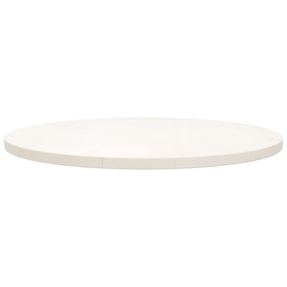 Piano Tavolo Bianco Ã˜70x2,5 cm in Legno Massello di Pino