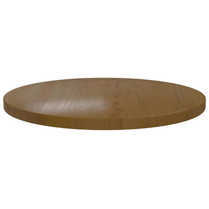 Piano Tavolo Marrone Ø60x2,5 cm in Legno Massello di Pino