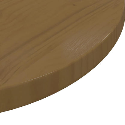 Piano Tavolo Marrone Ø60x2,5 cm in Legno Massello di Pino
