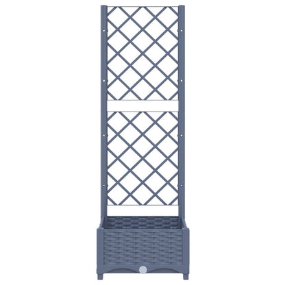 Fioriera da Giardino e Graticcio Grigio Blu 40x40x121,5 cm PP