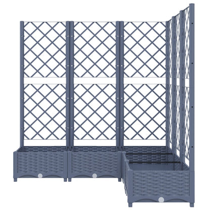 Fioriera Giardino e Graticcio Grigio Blu 120x120x121,5 cm PP