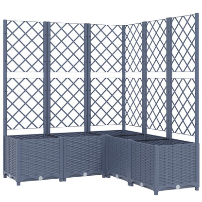 Fioriera da Giardino Graticcio Grigio Blu 120x120x136cm PP