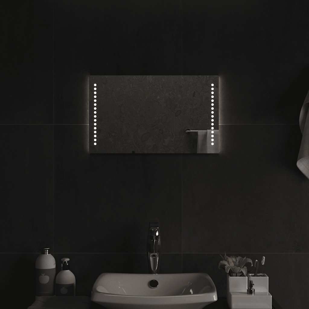 Specchio da Bagno con Luci LED 50x30 cm