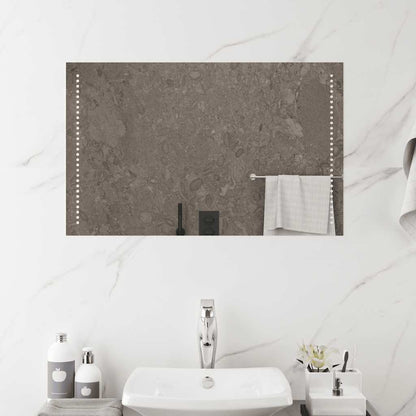 Specchio da Bagno con Luci LED 80x50 cm