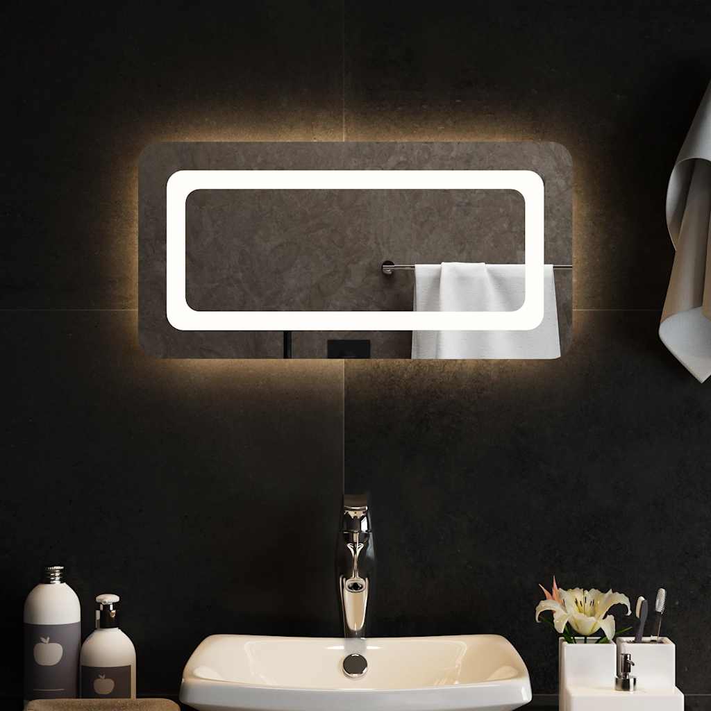 Specchio da Bagno con Luci LED 60x30 cm