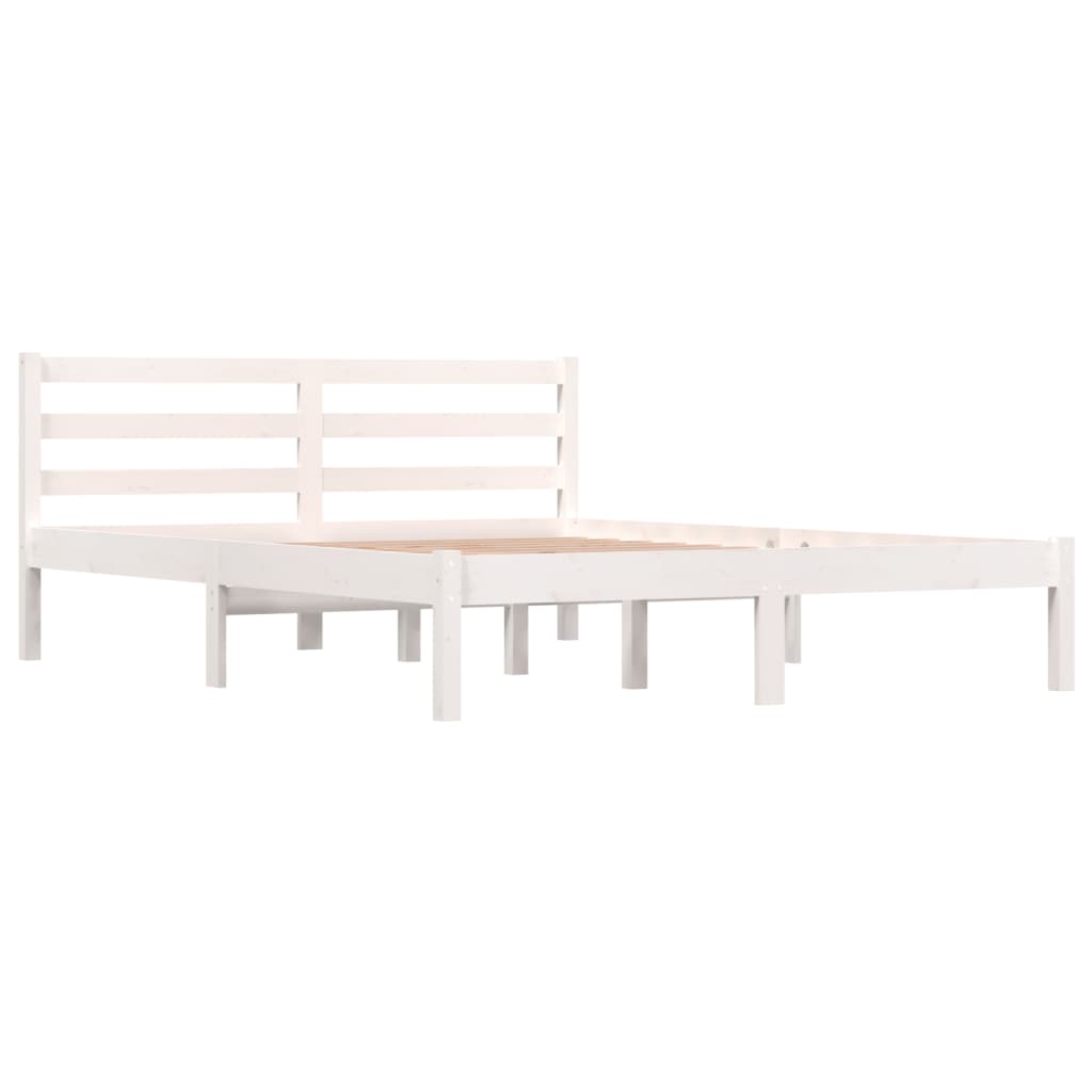 Giroletto in Legno Massello di Pino 140x190 cm Bianco