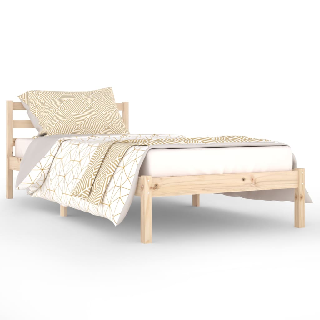 Telaio Letto in Legno Massello di Pino 90x200 cm