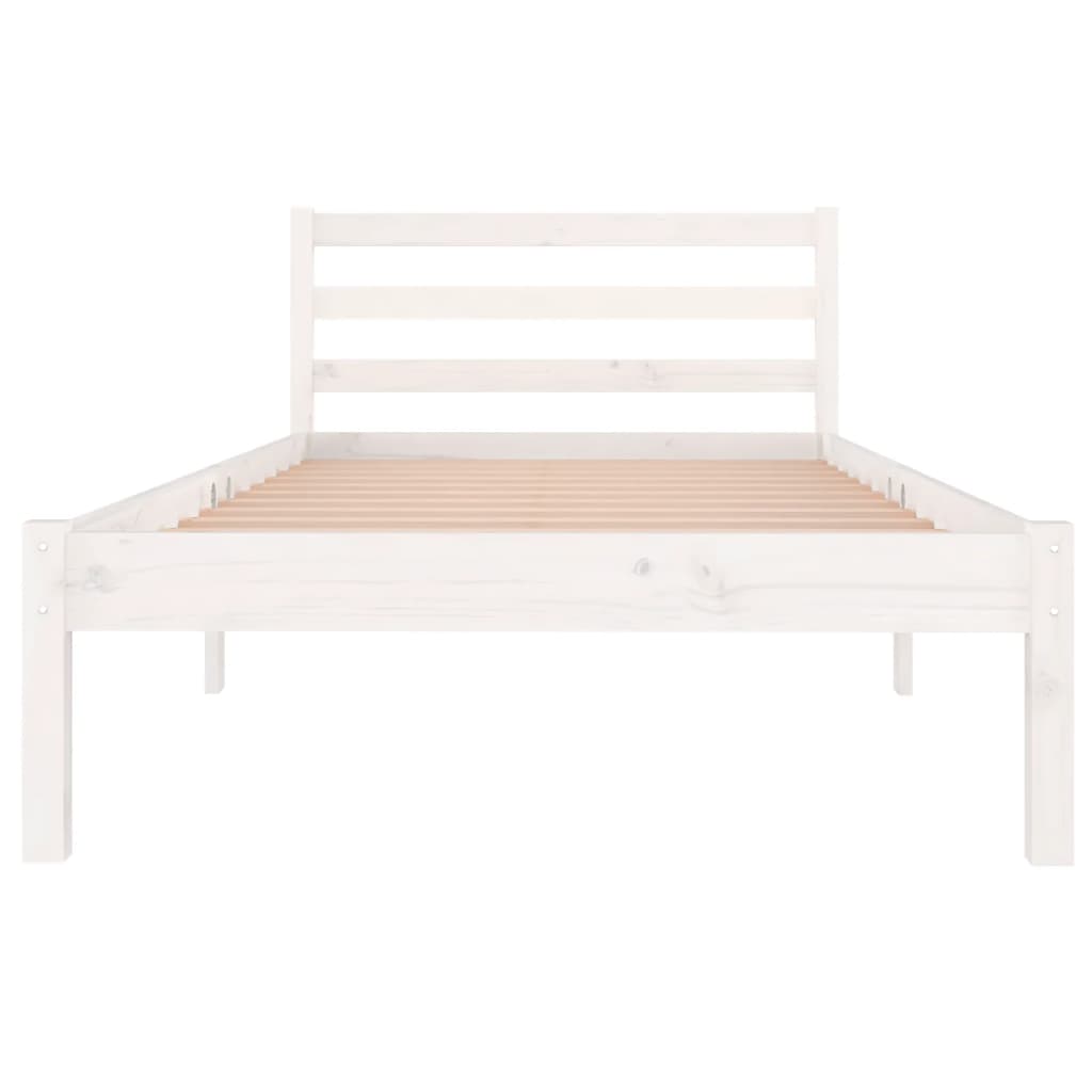 Giroletto in Legno Massello di Pino 90x200 cm Bianco