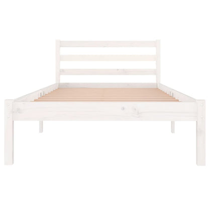 Giroletto in Legno Massello di Pino 90x200 cm Bianco