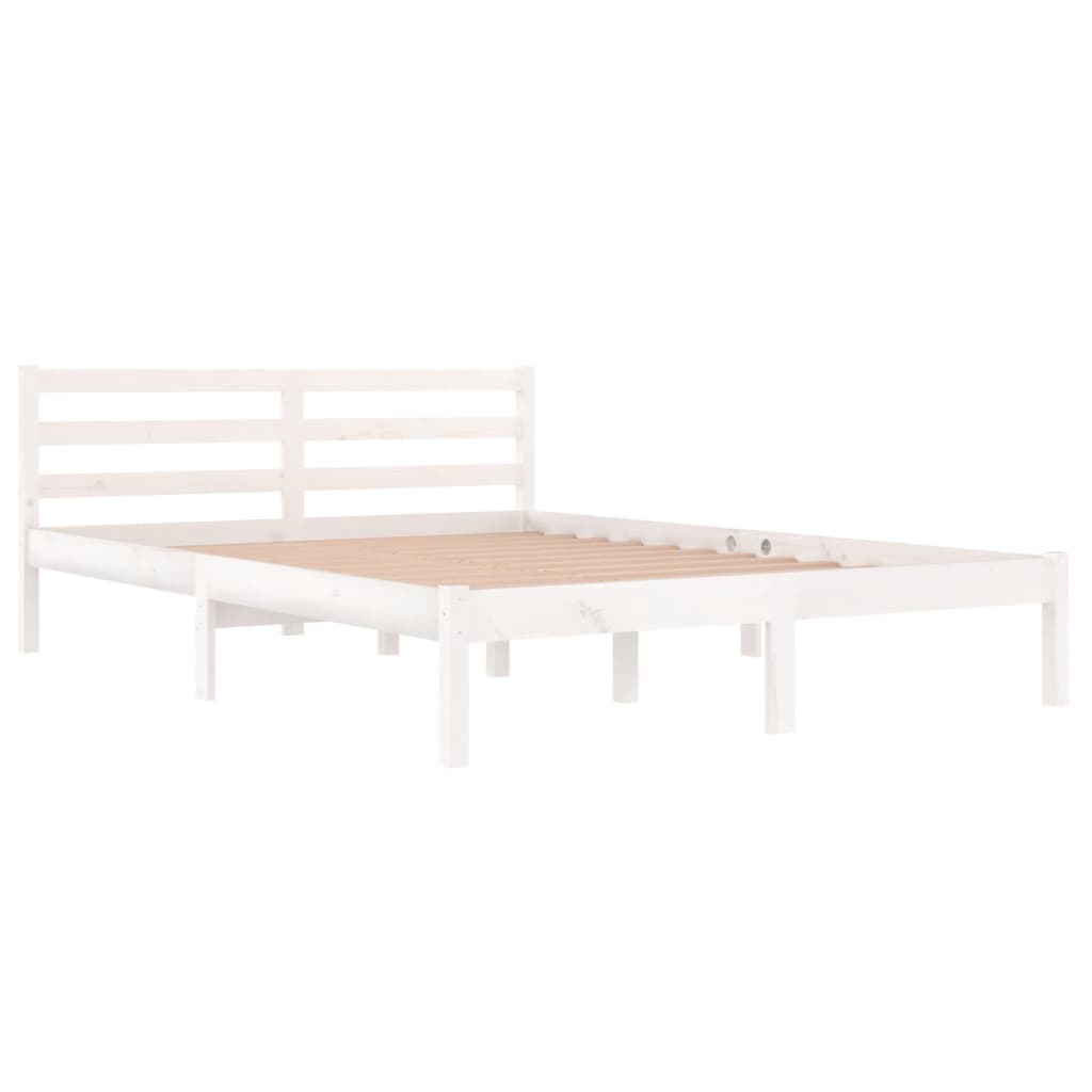 Giroletto in Legno Massello di Pino 140x200 cm Bianco
