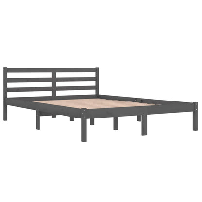 Giroletto in Legno Massello di Pino 140x200 cm Grigio