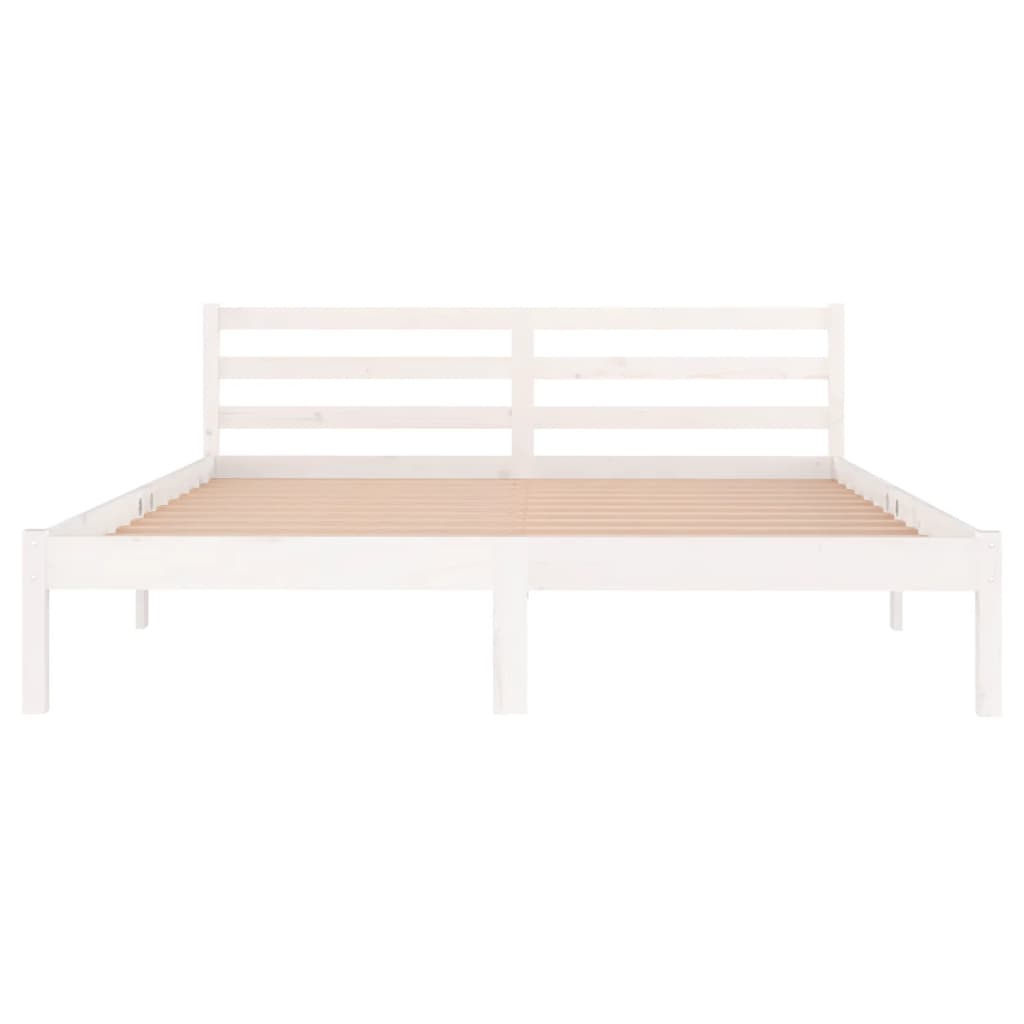 Giroletto in Legno Massello di Pino 160x200 cm Bianco