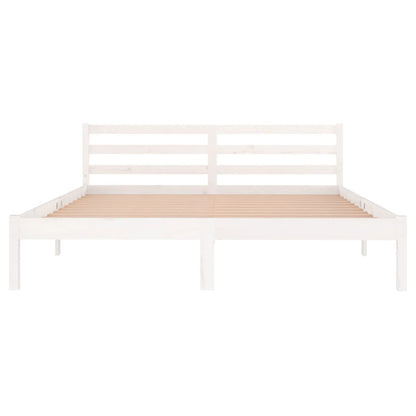 Giroletto in Legno Massello di Pino 160x200 cm Bianco