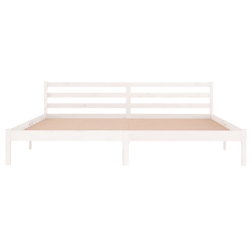 Giroletto in Legno Massello di Pino 200x200 cm Bianco