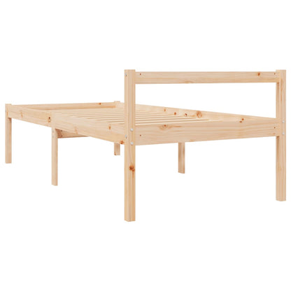 Letto per Anziani 75x190 cm Small Single Legno Massello di Pino