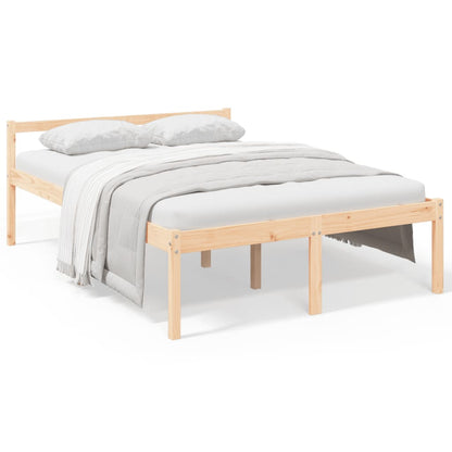 Letto per Anziani 135x190 cm Double in Legno Massello di Pino