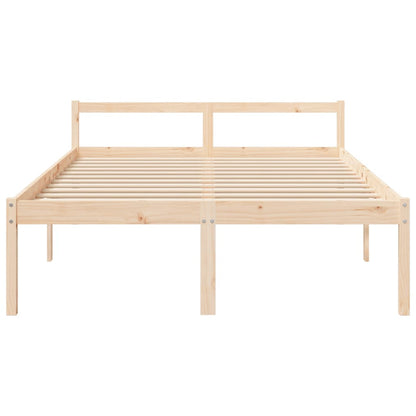 Letto per Anziani 150x200 cm King in Legno Massello di Pino