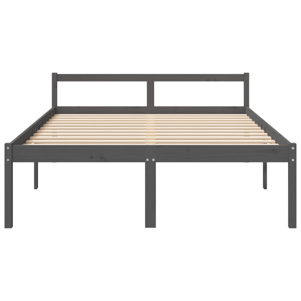 Letto per Anziani 150x200 cm King in Legno Massello di Pino