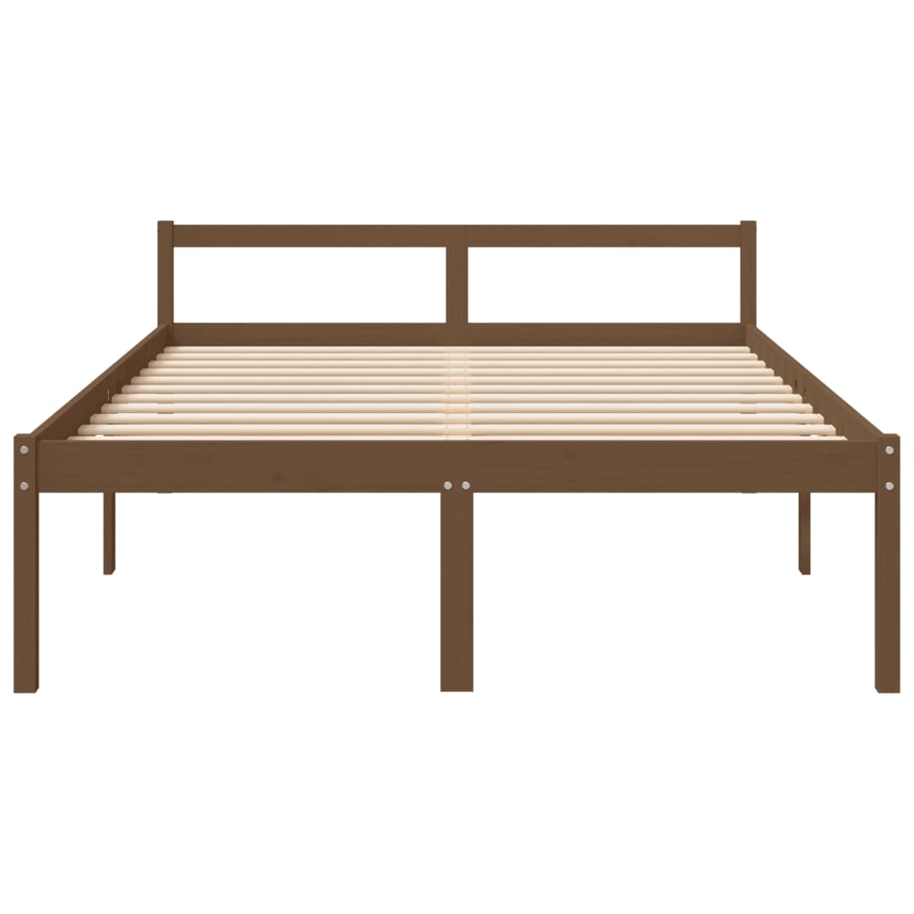 Letto per Anziani 150x200 cm King in Legno Massello di Pino