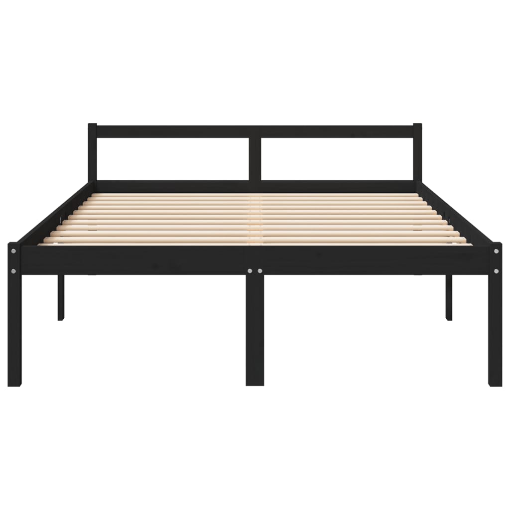 Letto per Anziani 150x200 cm King in Legno Massello di Pino