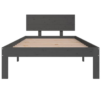 Giroletto Grigio in Legno Massello di Pino 90x200 cm