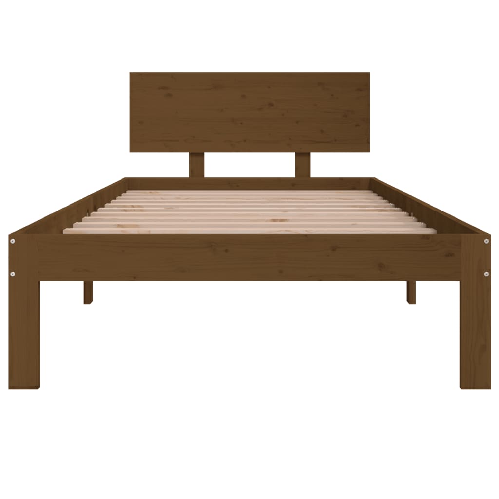 Giroletto Marrone Ambra in Legno Massello di Pino 90x200 cm