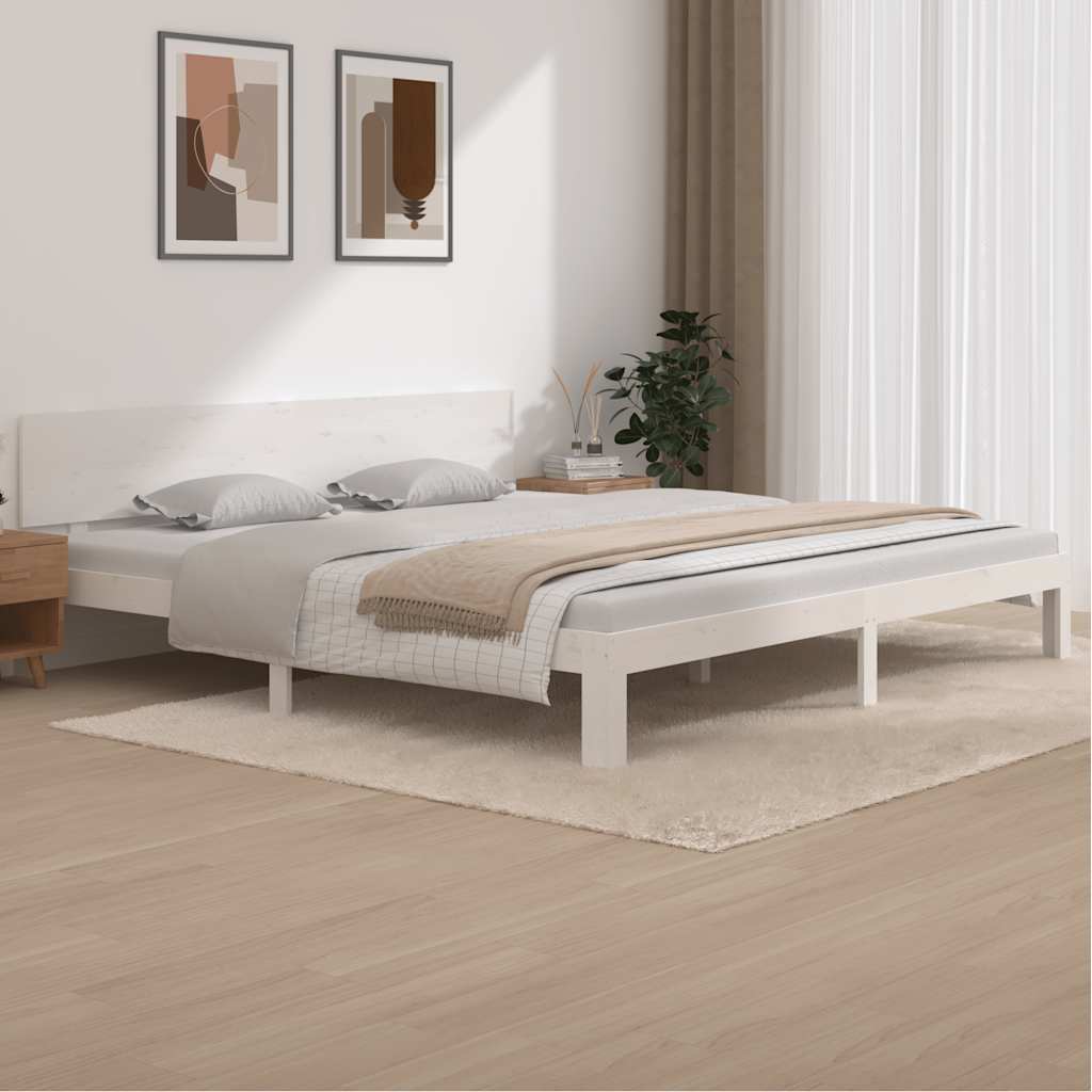 Giroletto Bianco in Legno Massello di Pino 200x200 cm