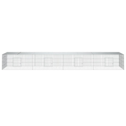 Conigliera con 4 Pannelli 433x109x54 cm Ferro Zincato