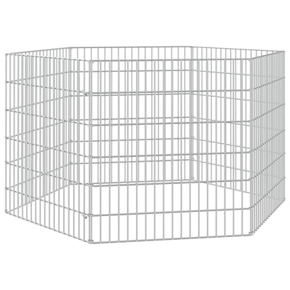 Recinto per Animali Ruspante 6 Pannelli 54x60 cm Ferro Zincato