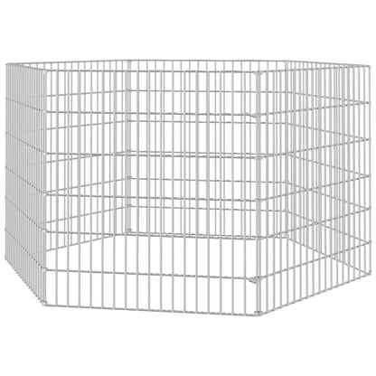 Recinto per Animali Ruspante 6 Pannelli 54x60 cm Ferro Zincato