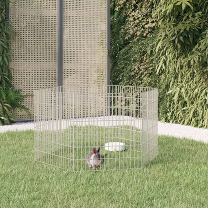 Recinto per Animali Ruspante 6 Pannelli 54x60 cm Ferro Zincato