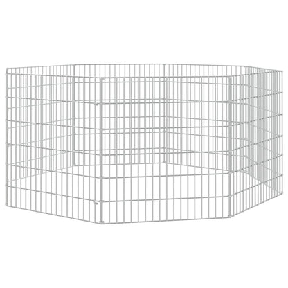 Recinto per Animali Ruspante 8 Pannelli 54x60 cm Ferro Zincato
