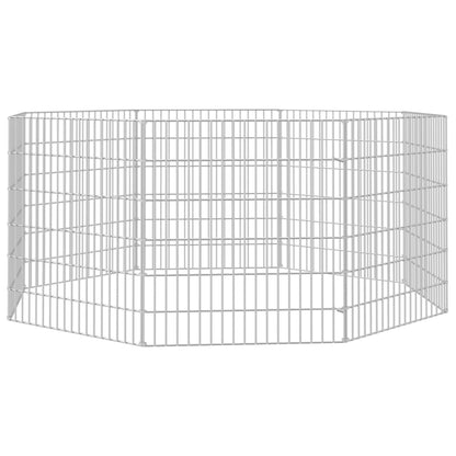 Recinto per Animali Ruspante 8 Pannelli 54x60 cm Ferro Zincato