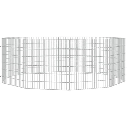 Recinto per Animali Ruspante 10 Pannelli 54x60 cm Ferro Zincato
