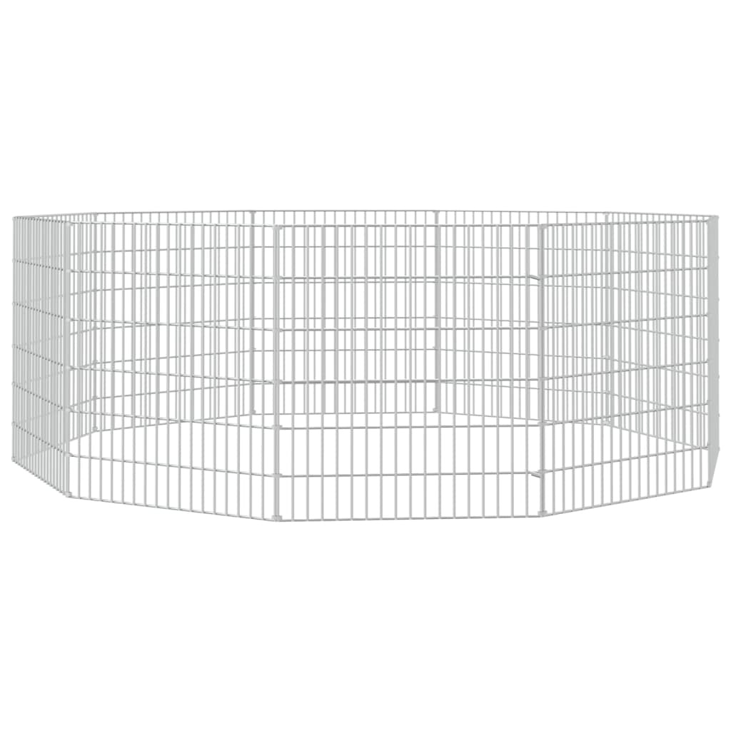 Recinto per Animali Ruspante 10 Pannelli 54x60 cm Ferro Zincato