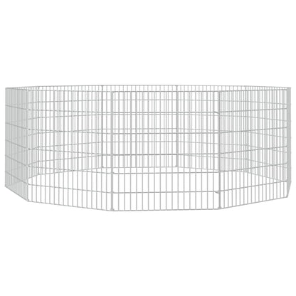 Recinto per Animali Ruspante 10 Pannelli 54x60 cm Ferro Zincato