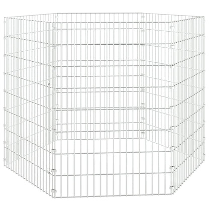 Recinto per Animali Ruspante 6 Pannelli 54x80 cm Ferro Zincato