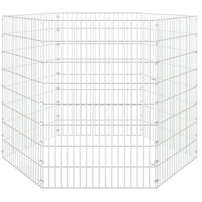 Recinto per Animali Ruspante 6 Pannelli 54x80 cm Ferro Zincato