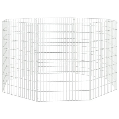 Recinto per Animali Ruspante 8 Pannelli 54x80 cm Ferro Zincato