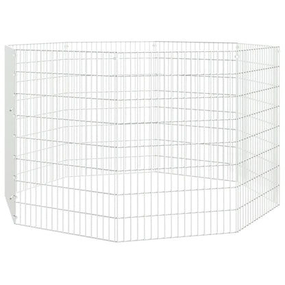 Recinto per Animali Ruspante 8 Pannelli 54x80 cm Ferro Zincato