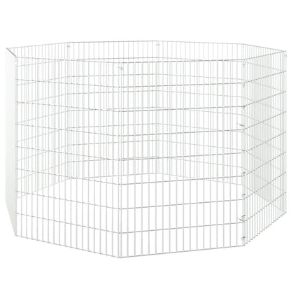 Recinto per Animali Ruspante 8 Pannelli 54x80 cm Ferro Zincato