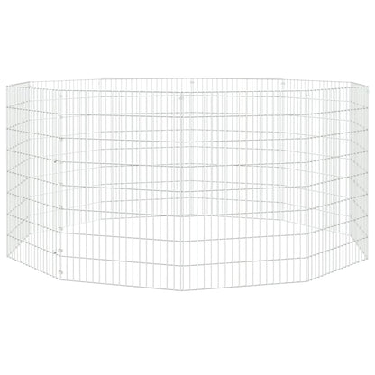Recinto per Animali Ruspante 10 Pannelli 54x80 cm Ferro Zincato