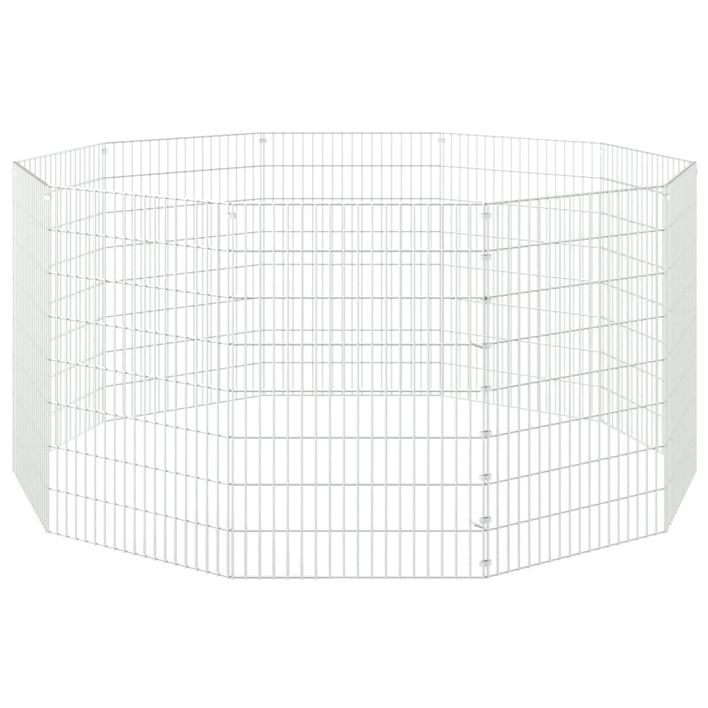 Recinto per Animali Ruspante 10 Pannelli 54x80 cm Ferro Zincato
