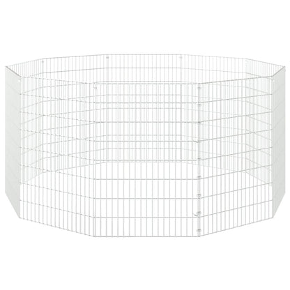 Recinto per Animali Ruspante 10 Pannelli 54x80 cm Ferro Zincato